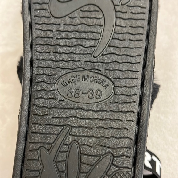 Letter Graphic Fluffy Slippers - Picture 8 of 13